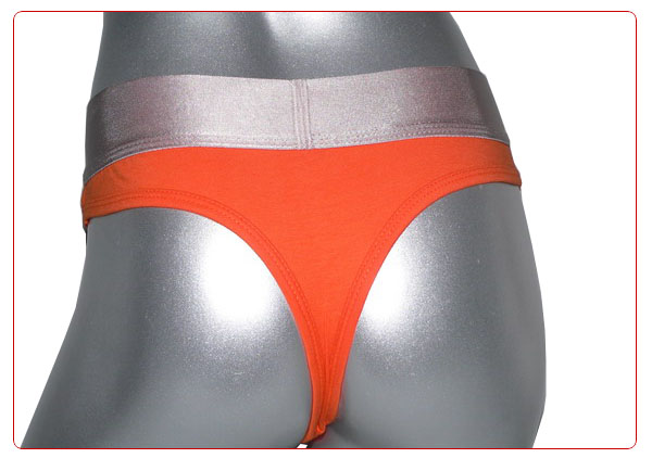 Calvin Klein Mujer Tanga Blateado Naranja